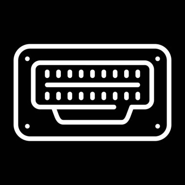 Modern hdmi simgesinin vektör çizimi