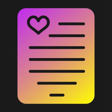 Şiir ikonu vektör illüstrasyonlu belge