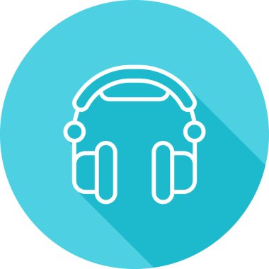 kulaklıklar web simgesi, vektör illüstrasyonu