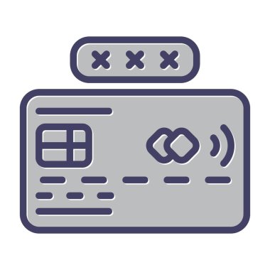 Kredi Kartı Hattı Simgesi. Ödeme Konsepti. Vektör İllüstrasyonu.