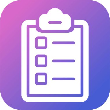 Kontrol listesi. Web simgesi basit illüstrasyon