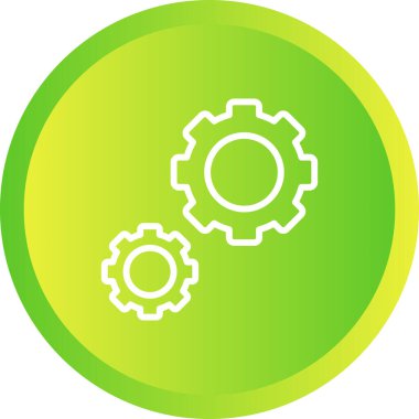 Gears web simgesi, basit vektör illüstrasyonu
