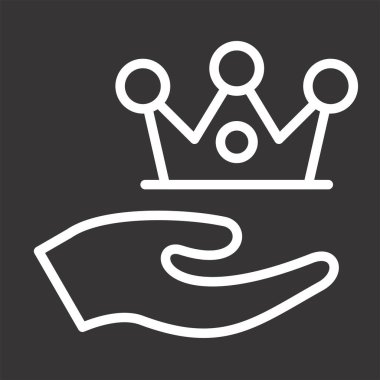 El simgesindeki bir tacın vektör çizimi