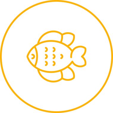 balık simgesi web basit illüstrasyon