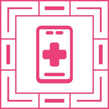 Tıbbi Uygulama simgesi tasarımı, vektör illüstrasyonu 