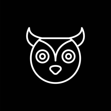 Baykuş. Web simgesi basit illüstrasyon