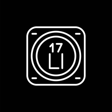 Klor kimyasal element simgesi vektör illüstrasyonu