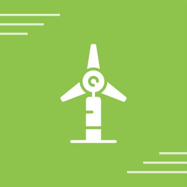 Rüzgar türbini simgesi vektör illüstrasyonu 