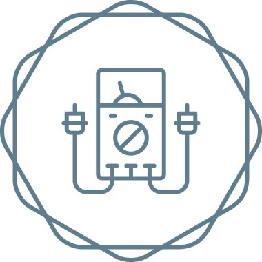 Çoklu metre web simgesi vektör illüstrasyonu