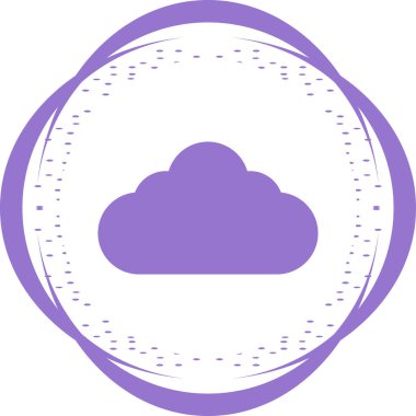 Bulut simgesi, vektör illüstrasyonu 