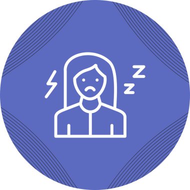 Yorgunluk web simgesi basit illüstrasyon