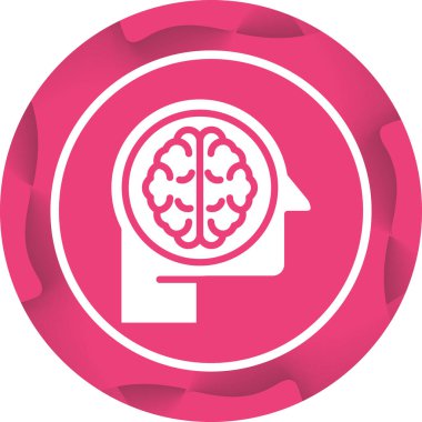 İnsan Zekası simgesi, vektör illüstrasyonu basit tasarım