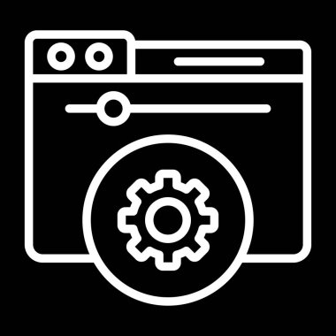 Sunucu Kontrol Paneli ikon vektör illüstrasyonu 