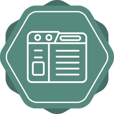 Web sitesi modern simgesinin vektör illüstrasyonu