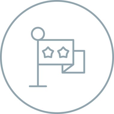 Yıldız simgesiyle Bayrağın vektör illüstrasyonu