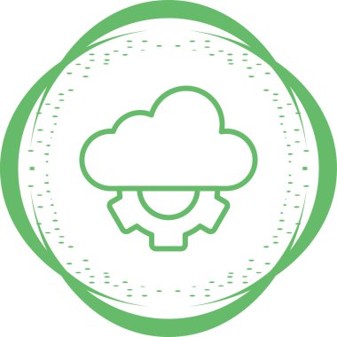 Api bulut simgesinin vektör illüstrasyonu