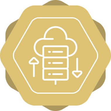 Web Sunucusu simgesi, vektör illüstrasyonu basit tasarım