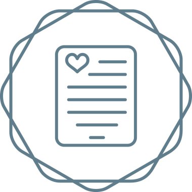 Şiir ikonu vektör illüstrasyonlu belge