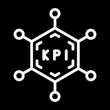 Anahtar Performans Göstergesi ikon vektör çizimi
