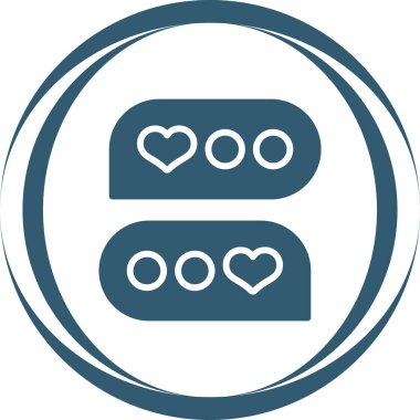 Aşk sohbet simgesi vektör illüstrasyonu