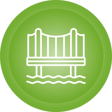 Köprü. Web simgesi basit illüstrasyon