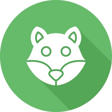 İzole edilmiş arkaplanda tilki simgesi