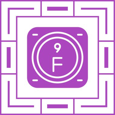 Periyodik tablo ağının kimyasal elementi basit illüstrasyon