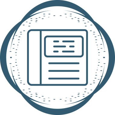 Kişisel ve ticari kullanım için Turuncu Kitap ikonu vektör çizimi.