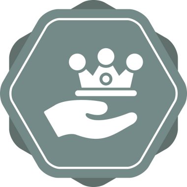 El simgesindeki bir tacın vektör çizimi