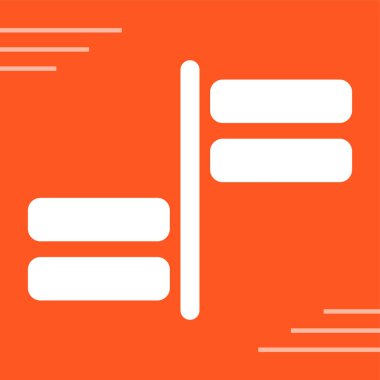 Yatay Hizalama Ağ ikonu vektör çizimi