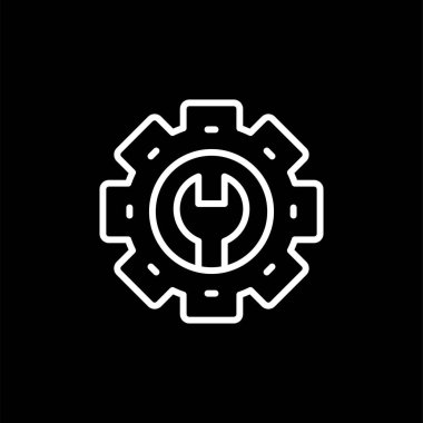 Cogwheel simgesinin vektör illüstrasyonu