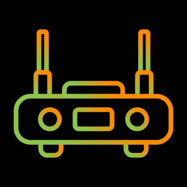router vektör simgesi, tasarım taslağı 