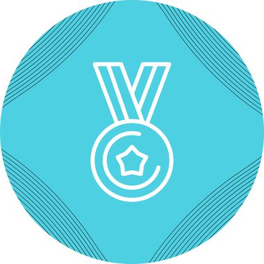 Madalya web simgesi, basit vektör illüstrasyonu