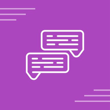 Sohbet balonları. Web simgesi basit illüstrasyon