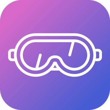 Gözlükler. Web simgesi basit illüstrasyon