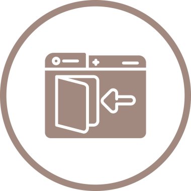 çıkış vektörü glyph düz simgesi