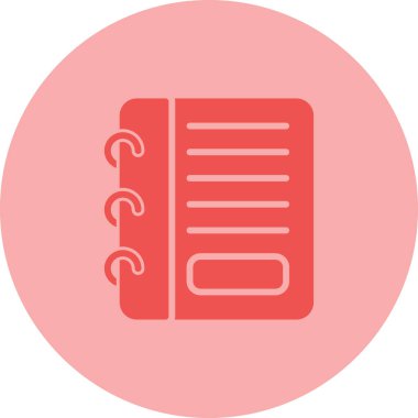 notepad simgesi, vektör illüstrasyonu basit tasarım