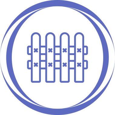 Çit. Web simgesi basit illüstrasyon