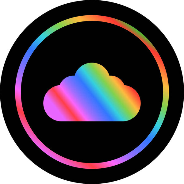 иконка облака, векторная иллюстрация 