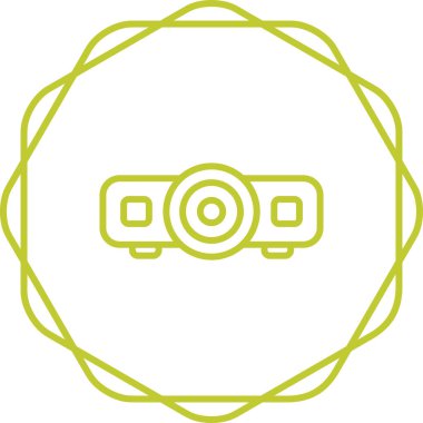 Web sitesi, Mobil, Sunum ve Logo Tasarımı için Projektör Simgesi. Vektör İllüstrasyonu