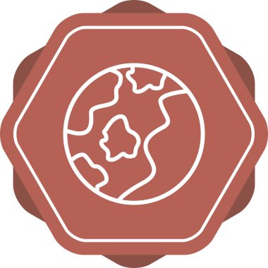 Earth icon, vector illustration simple design