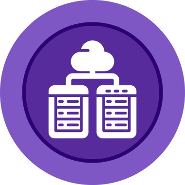 veri merkezi simgesi vektör illüstrasyonu