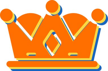 Taç web simge vektör çizim