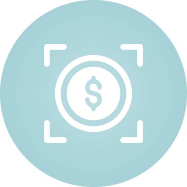 Doları para simgesi, vektör çizim 