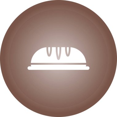 İzole edilmiş taze ekmek simgesinin vektör çizimi 