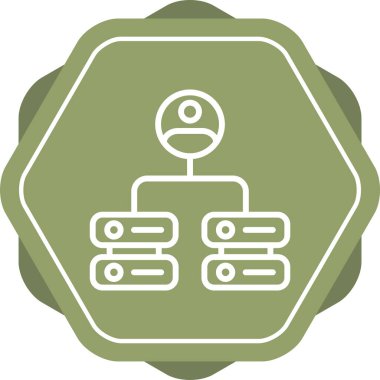 Sunucu simgesi, vektör illüstrasyonu basit tasarım