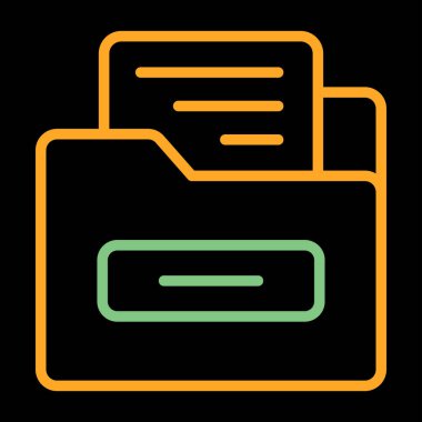 Dosya Dizini Web simgesi basit illüstrasyon