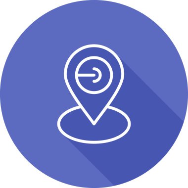 Harita Konumu Web simgesi vektör çizimi 