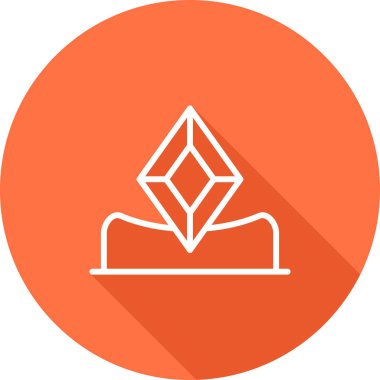 Mücevher simgesi, vektör illüstrasyonu basit tasarım