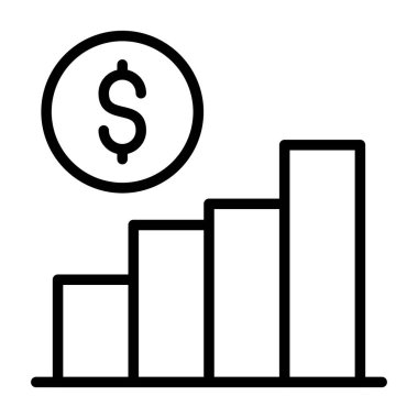 Stats icon, vector illustration simple design